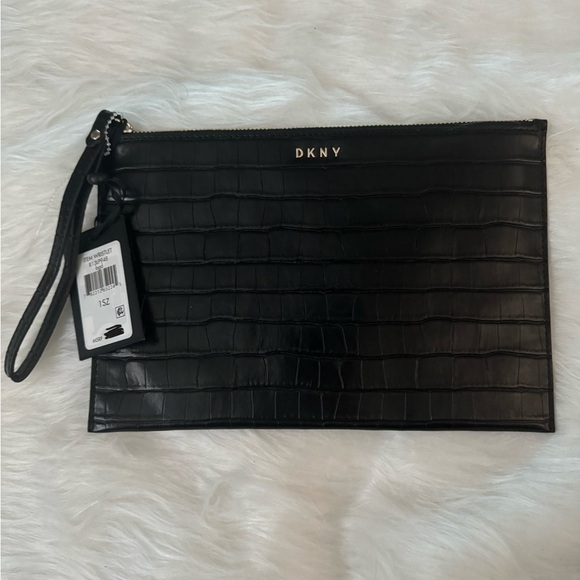 DKNY wristlet clutch alligator print women’s - Picture 1 of 6